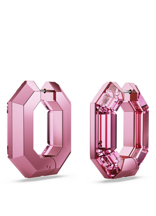 Swarovski Lucent oorringen met kristal - detail 3 roze