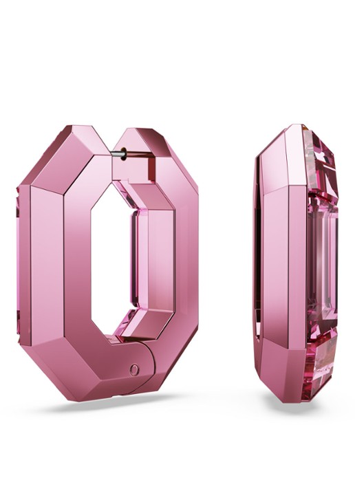 Swarovski Lucent oorringen met kristal - detail 4 roze