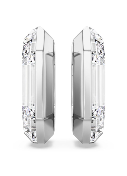 Swarovski Lucent oorringen met kristal - detail zilver