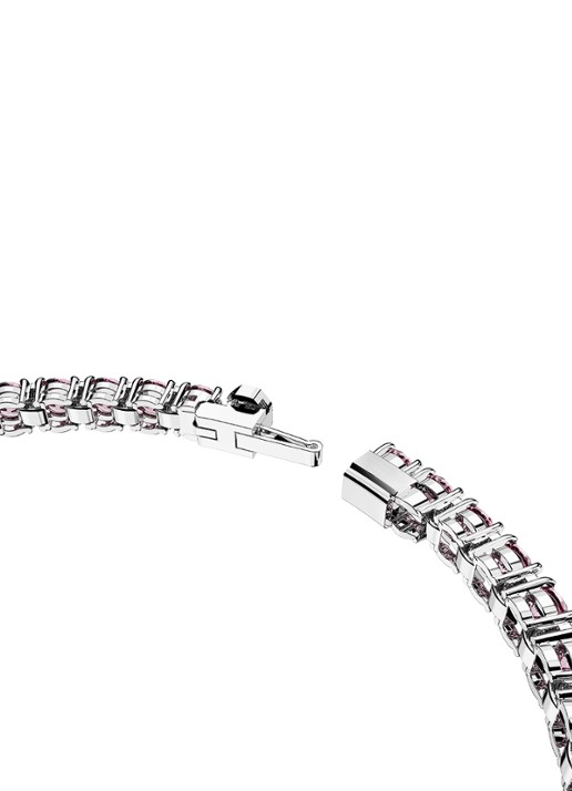 Swarovski Matrix armband met kristal M - detail 4 roze