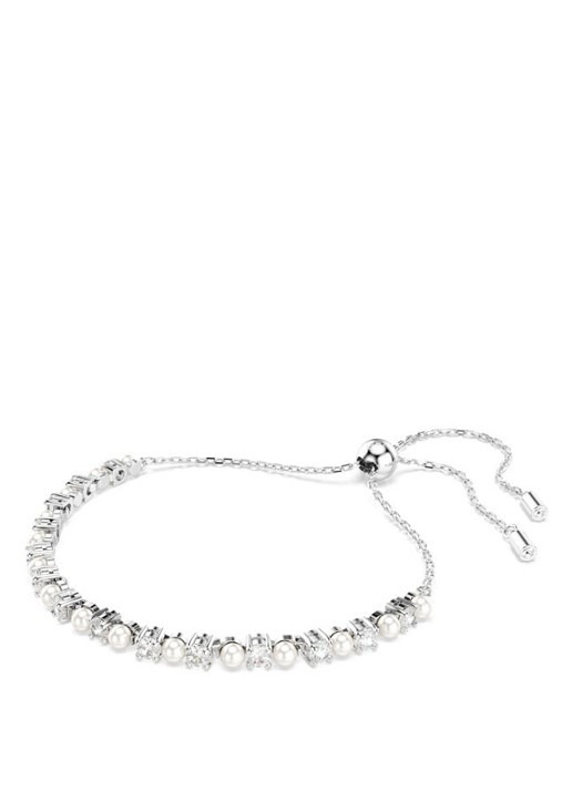 Swarovski Matrix armband met kristal M - detail zilver