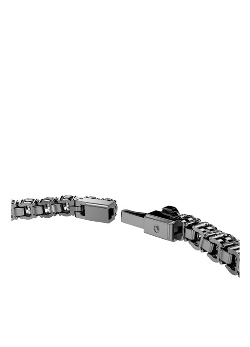 Swarovski Matrix armband met kristal M  - detail 3 zilver