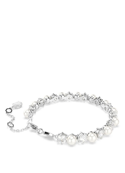 Swarovski Matrix armband met kristal M - detail 3 zilver