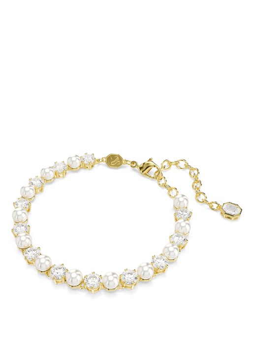 Swarovski Matrix armband met kristal - detail 2 goud
