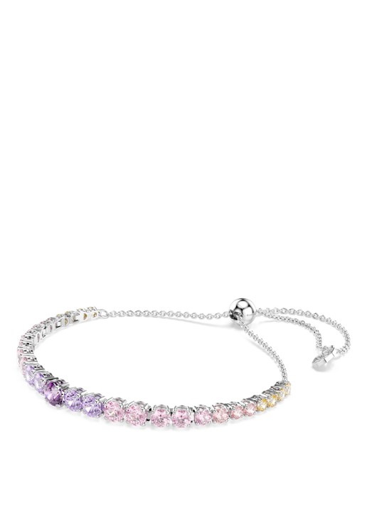 Swarovski Matrix armband met kristal - detail 2 zilver