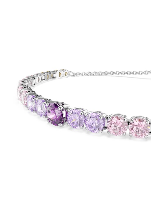 Swarovski Matrix armband met kristal - detail 4 zilver