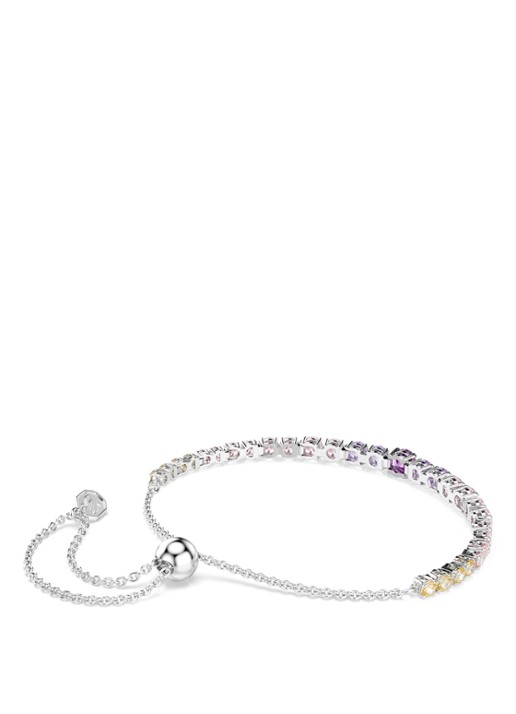 Swarovski Matrix armband met kristal - detail 5 zilver