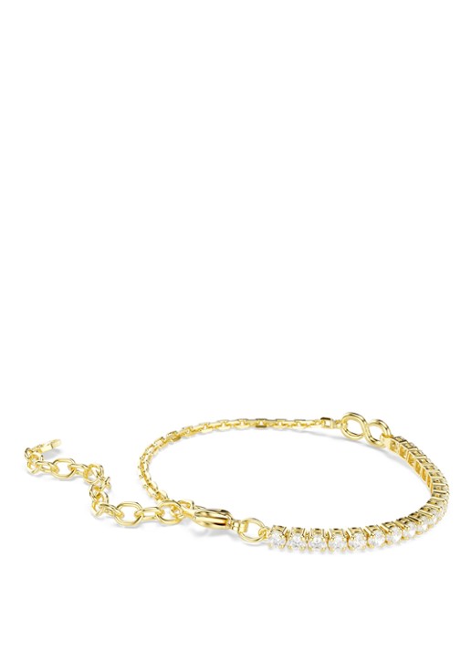 Swarovski Matrix armband met kristal - detail 4 goud