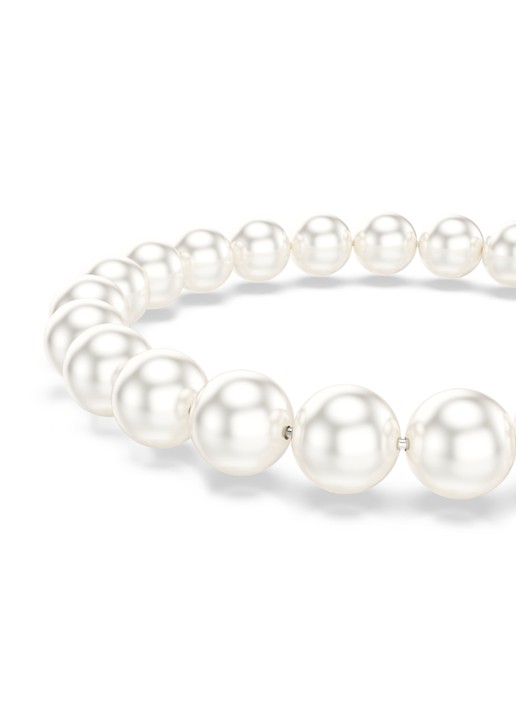 Swarovski Matrix armband met parels - detail 4 parelmoer