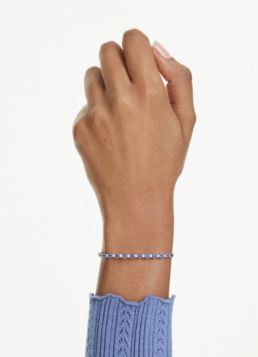Swarovski Matrix armband met zirkonia M - voorkant 2 blauw