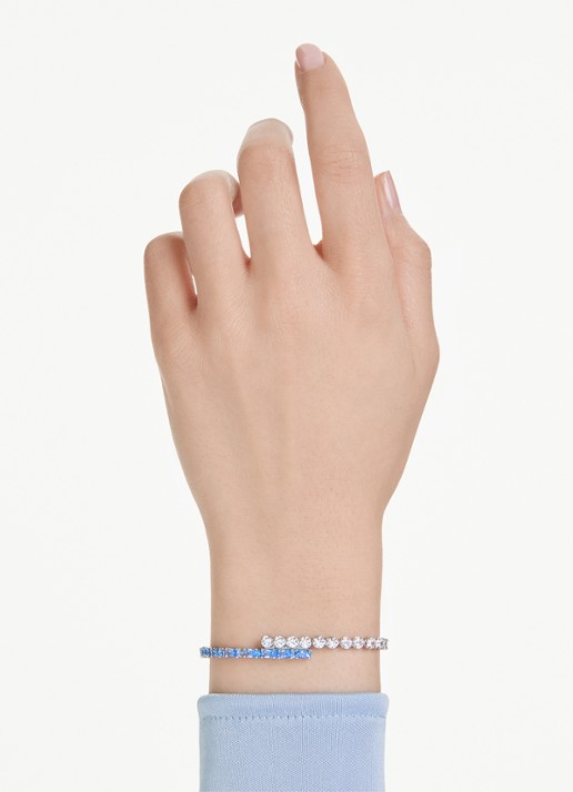Swarovski Matrix armband met zirkonia M - voorkant 6 zilver