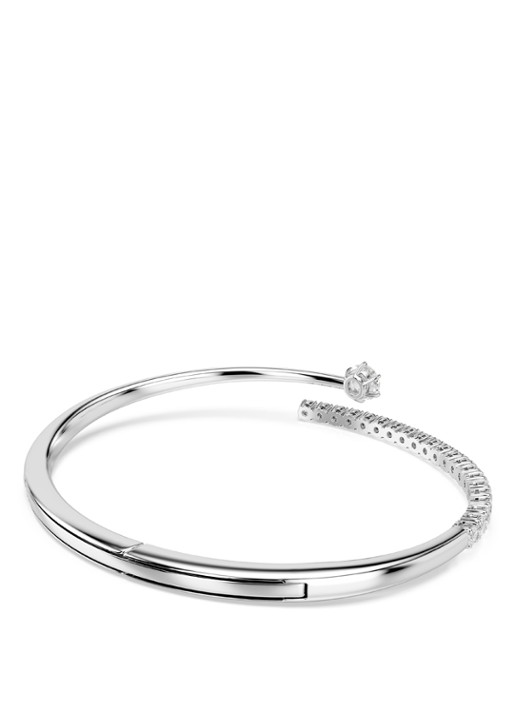 Swarovski Matrix bangle met kristal - detail 4 zilver