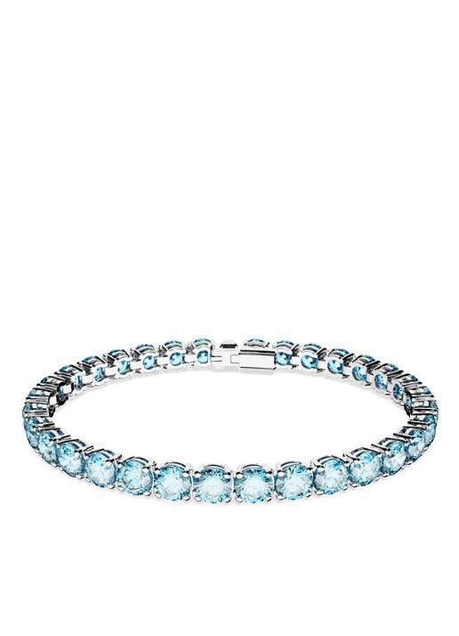 Swarovski MATRIX BRACELET M AQUA/RHS L - voorkant blauw