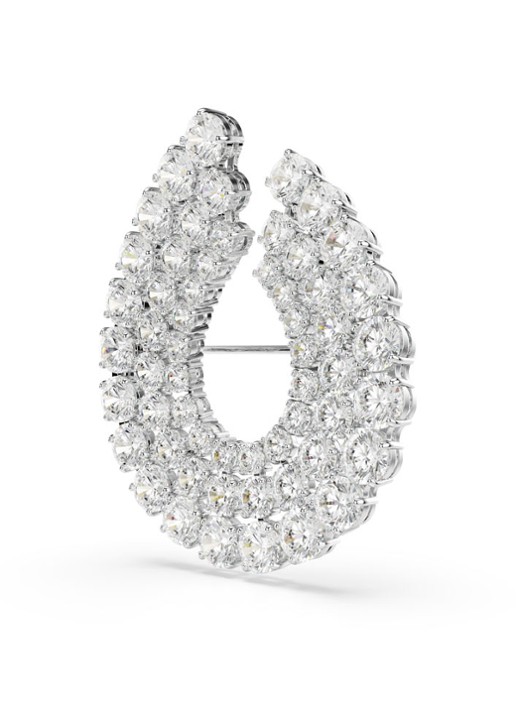 Swarovski Matrix broches met kristal  - detail 2 zilver