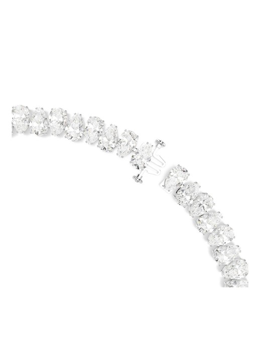 Swarovski Matrix ketting met kristal  - detail 2 zilver