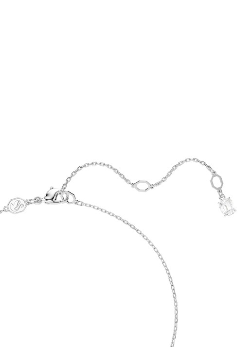 Swarovski Matrix ketting met kristal - detail 2 zilver