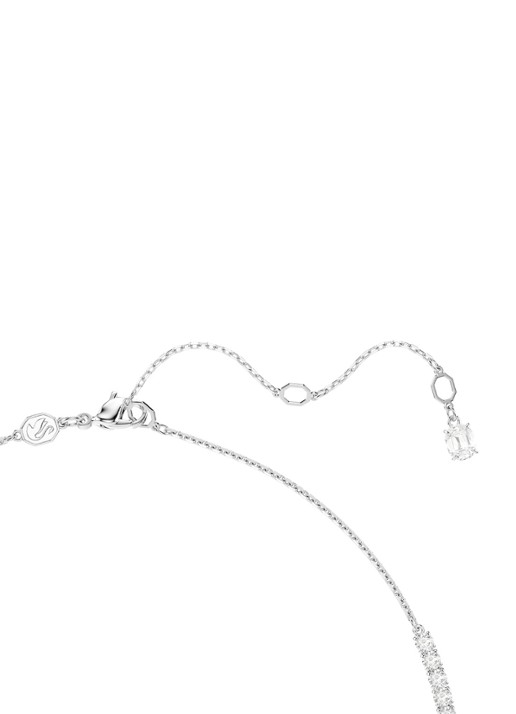Swarovski Matrix ketting met kristal - detail 2 zilver
