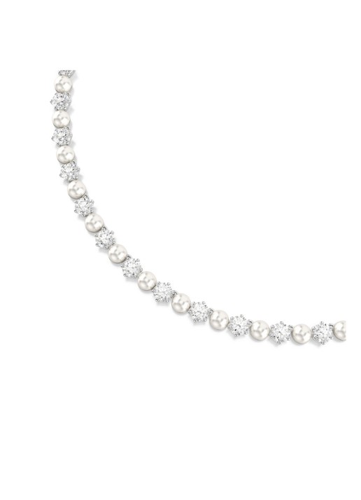Swarovski Matrix ketting met kristal  - detail 4 zilver