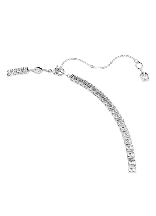 Swarovski Matrix ketting met kristal - detail 2 zilver