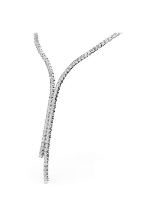 Swarovski Matrix ketting met kristal - detail 3 zilver