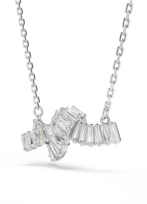 Swarovski Matrix ketting met kristal - detail 4 zilver