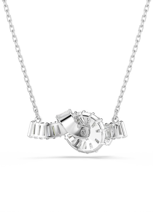 Swarovski Matrix ketting met kristal - detail 6 zilver