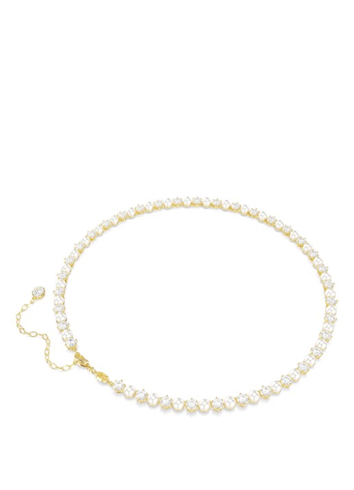 Swarovski Matrix ketting met kristal - detail 4 goud