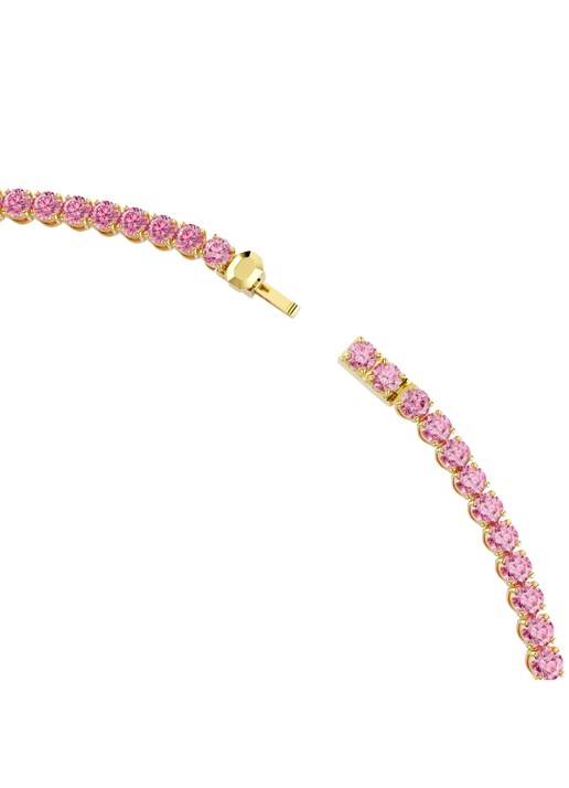 Swarovski Matrix ketting met kristal - detail 3 goud