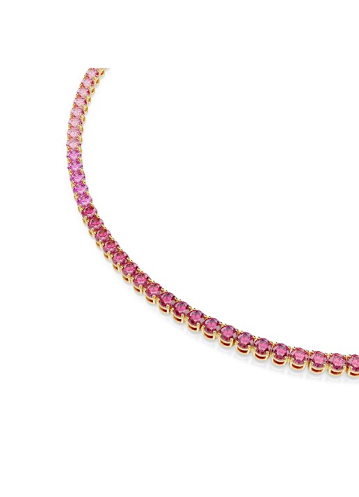 Swarovski Matrix ketting met kristal - detail 4 goud