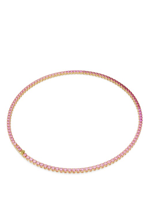 Swarovski Matrix ketting met kristal - detail 5 goud