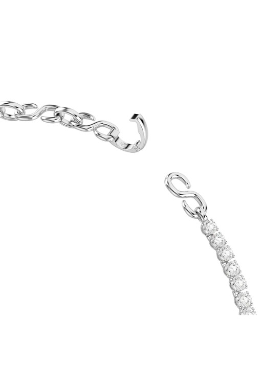Swarovski Matrix ketting met kristal - detail 3 zilver