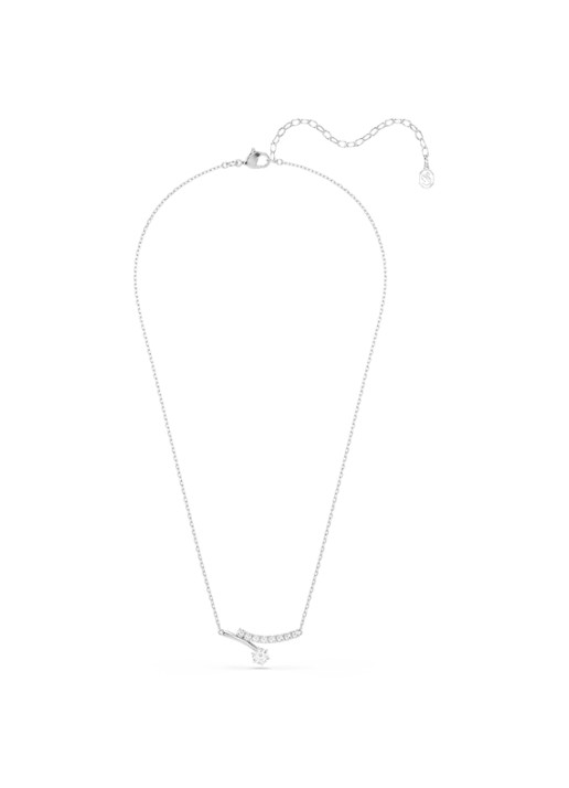 Swarovski Matrix ketting met kristal - detail 2 zilver