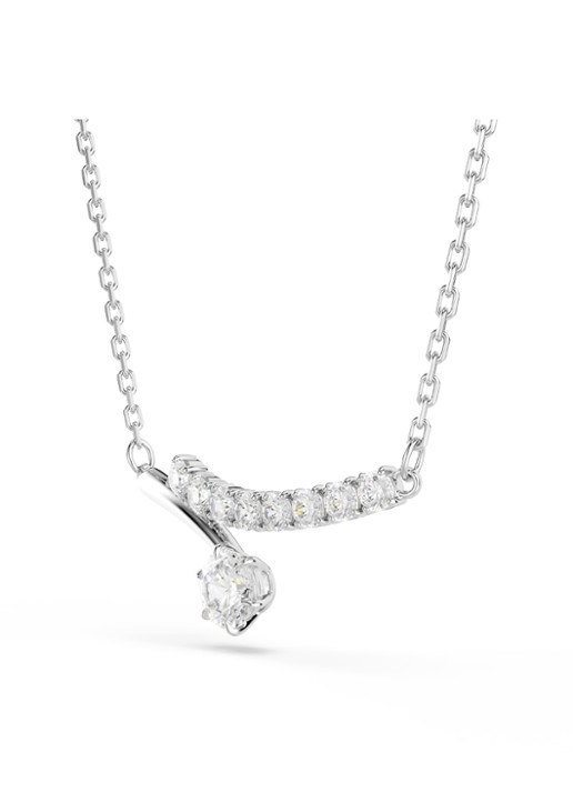 Swarovski Matrix ketting met kristal - detail 3 zilver