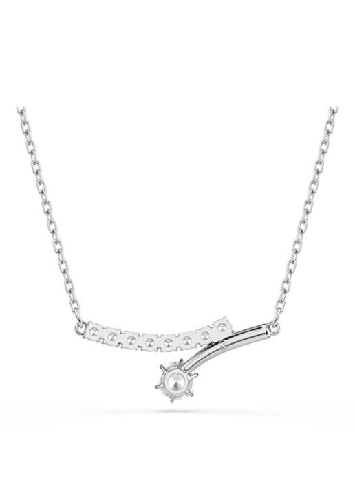 Swarovski Matrix ketting met kristal - detail 5 zilver