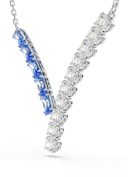 Swarovski Matrix ketting met zirkonia - detail 4 zilver
