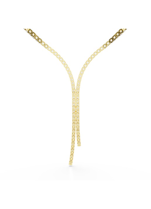 Swarovski Matrix ketting verguld - detail 5 goud