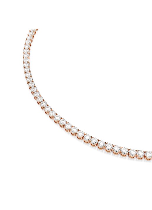 Swarovski Matrix ketting verguld - detail 2 roségoud
