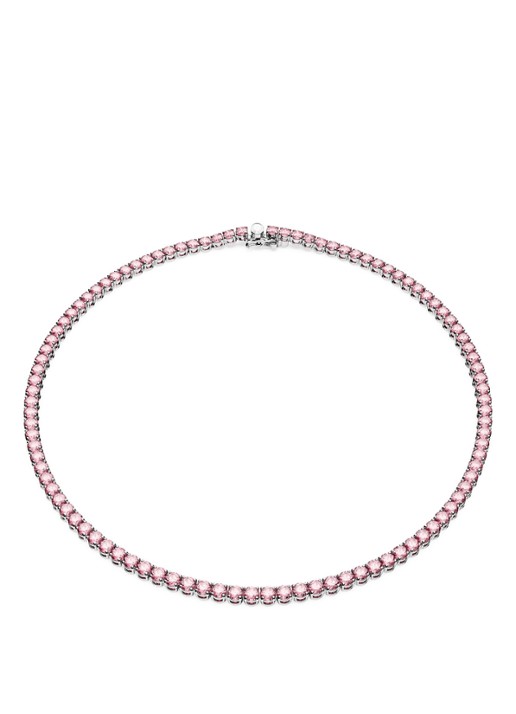 Swarovski MATRIX NECKLACE S PURPI/RHS M - voorkant zilver