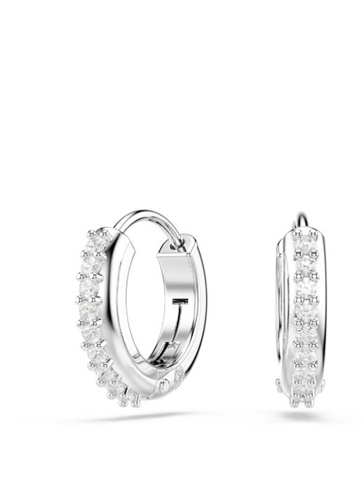 Swarovski Matrix oorringen met kristal - detail 5 zilver
