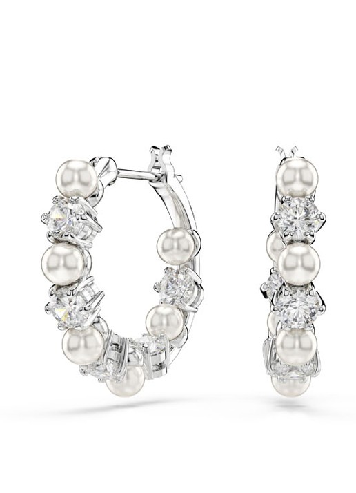 Swarovski Matrix oorringen met parel
