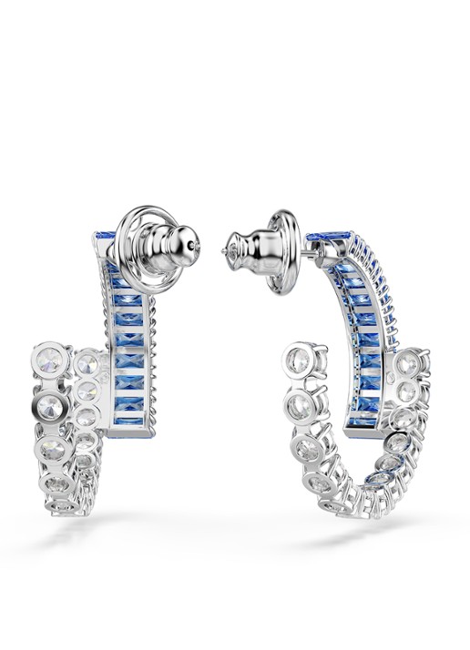Swarovski Matrix oorringen met zirkonia - detail 3 zilver