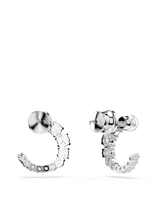 Swarovski Matrix oorstekers met kristal - detail 4 zilver