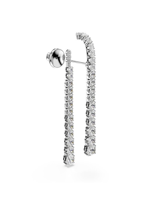 Swarovski Matrix oorstekers met kristal  - detail 3 zilver