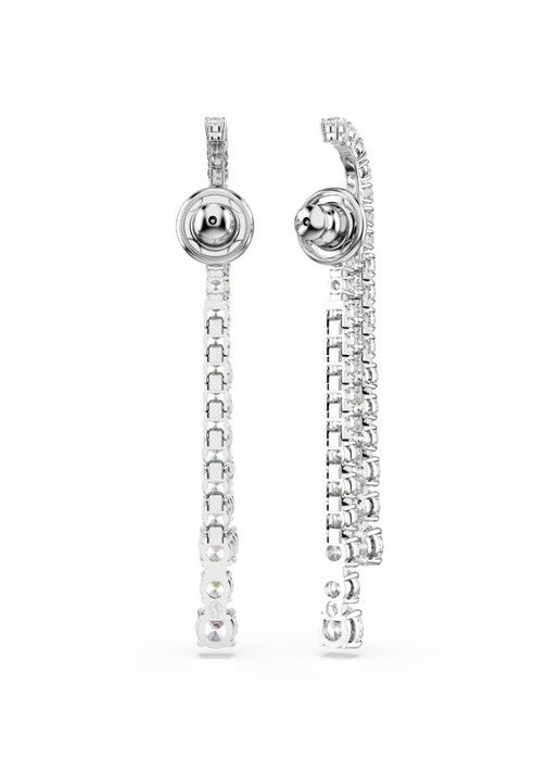 Swarovski Matrix oorstekers met kristal  - detail 4 zilver