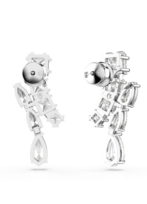 Swarovski Matrix oorstekers met zirkonia - detail 3 zilver
