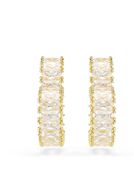 Swarovski Matrix oorstekers verguld - detail goud