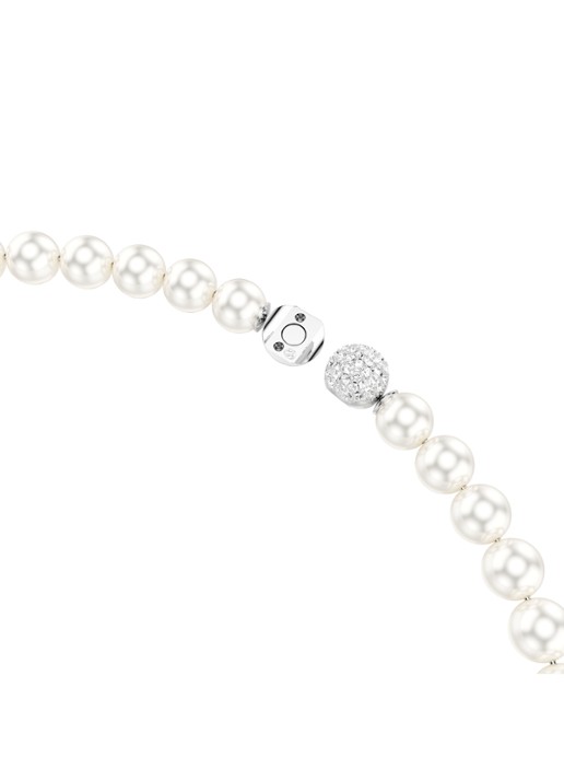 Swarovski Matrix parelketting - detail 2 parelmoer
