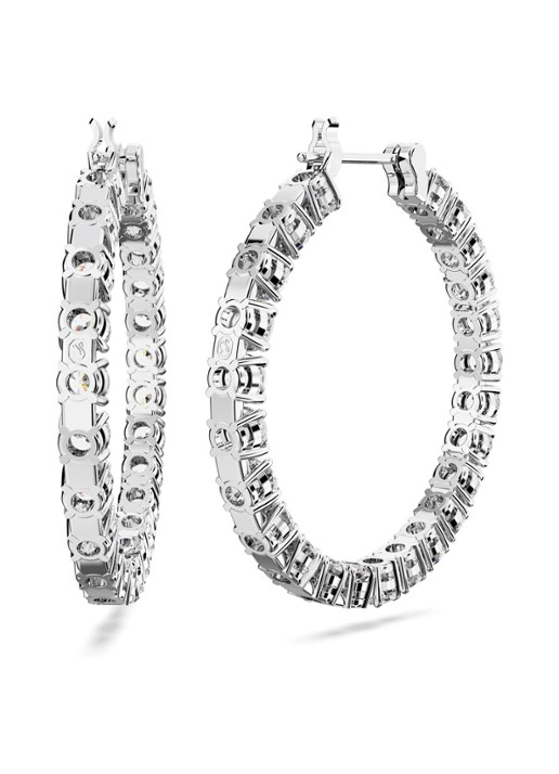 Swarovski MATRIX PE HOOP M WHI/RHS - detail 5 zilver
