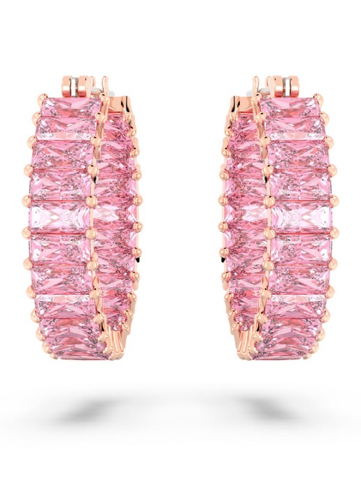 Swarovski MATRIX PE HOOP PIN/ROS - voorkant 2 roze