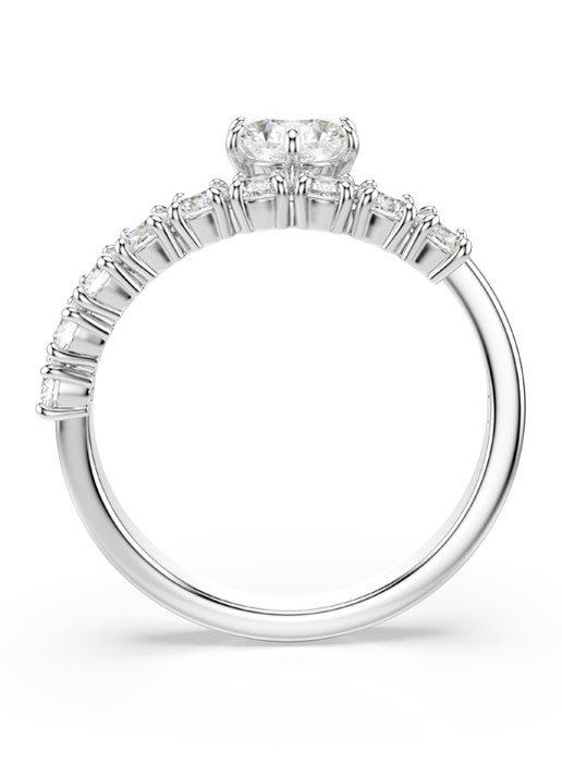 Swarovski Matrix ring met kristal 55 - detail 3 zilver